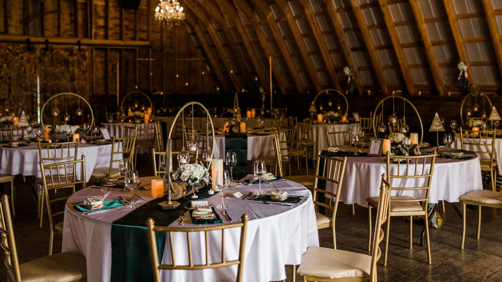 Tables Decorated for Wedding Celebration