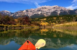 Mountain View from a Canoe