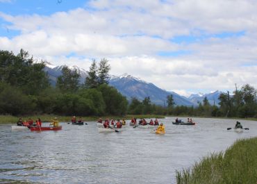Group Canoeing in Wetlands