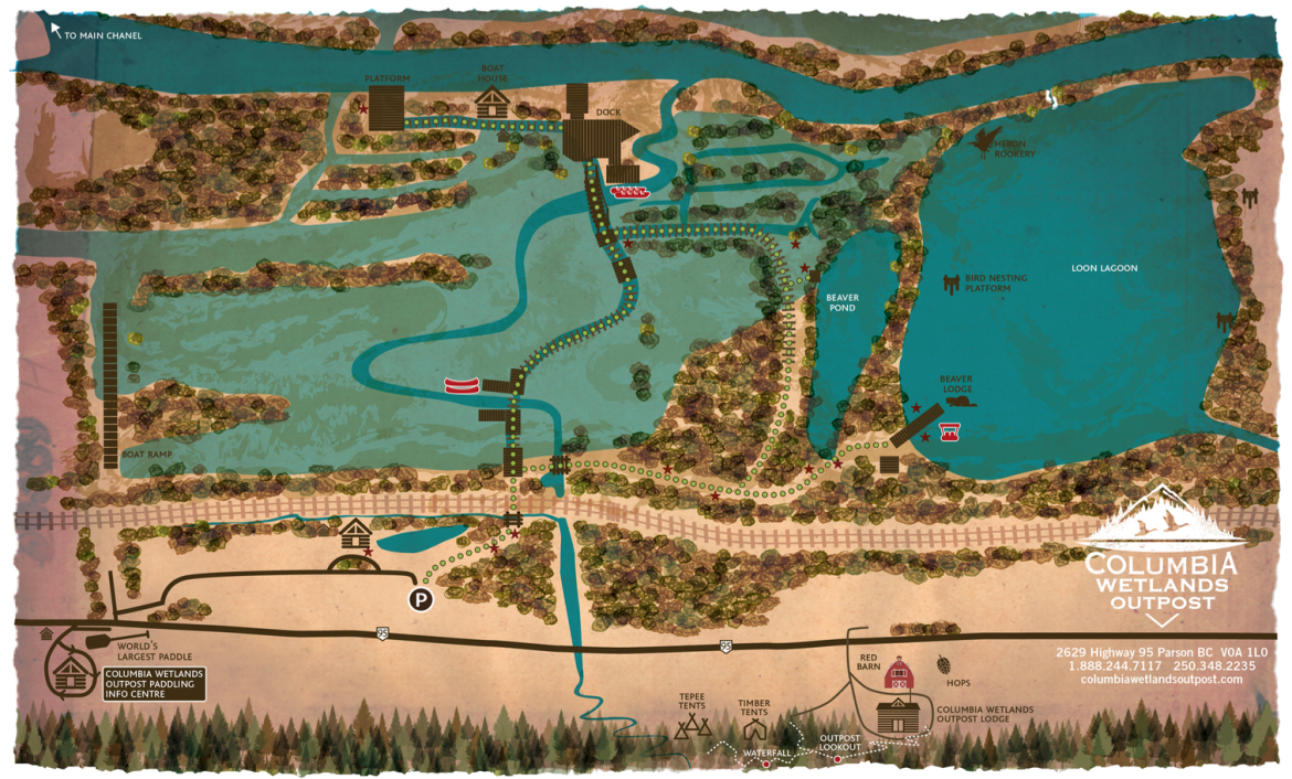 Columbia Wetlands Outpost Animated Dock Map