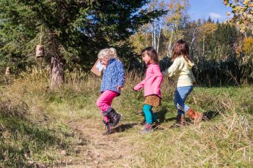 Kids at Corn Maze